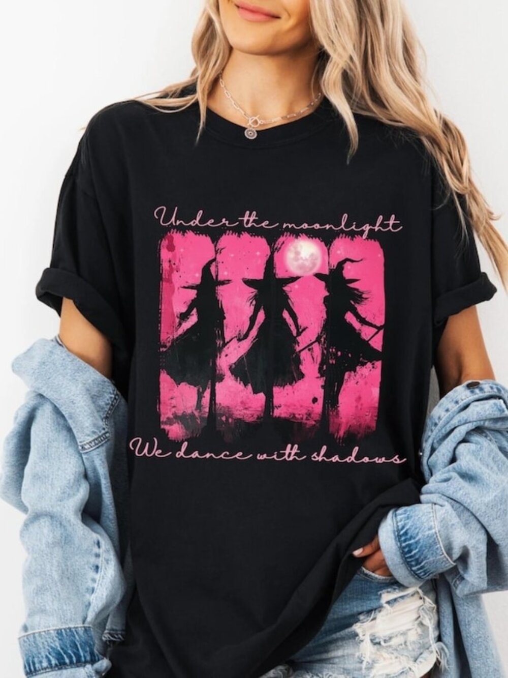 Under The Moonlight Witches Dance Halloween Tee